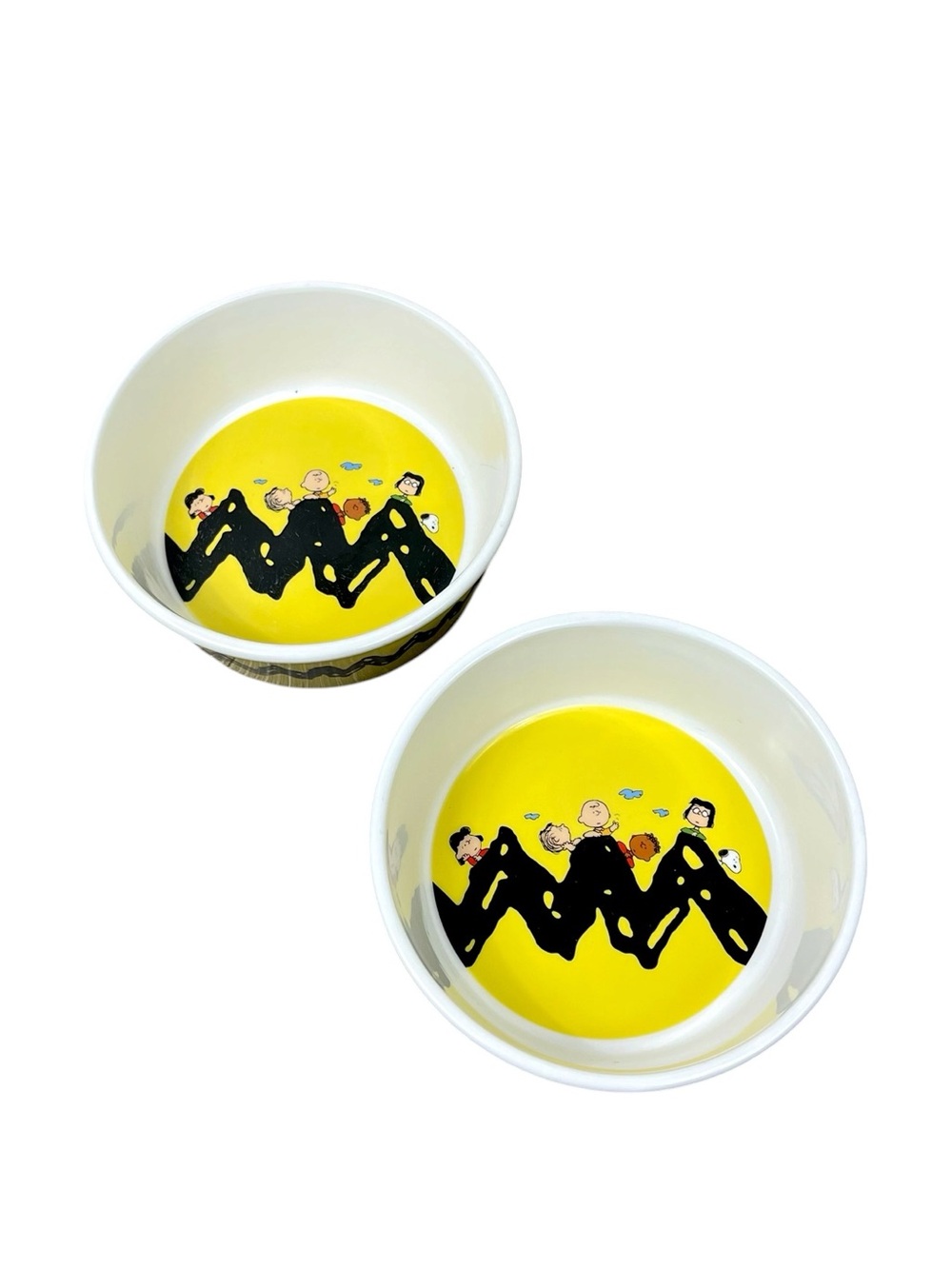 Peanuts Yellow and White Ceramic Dishes
